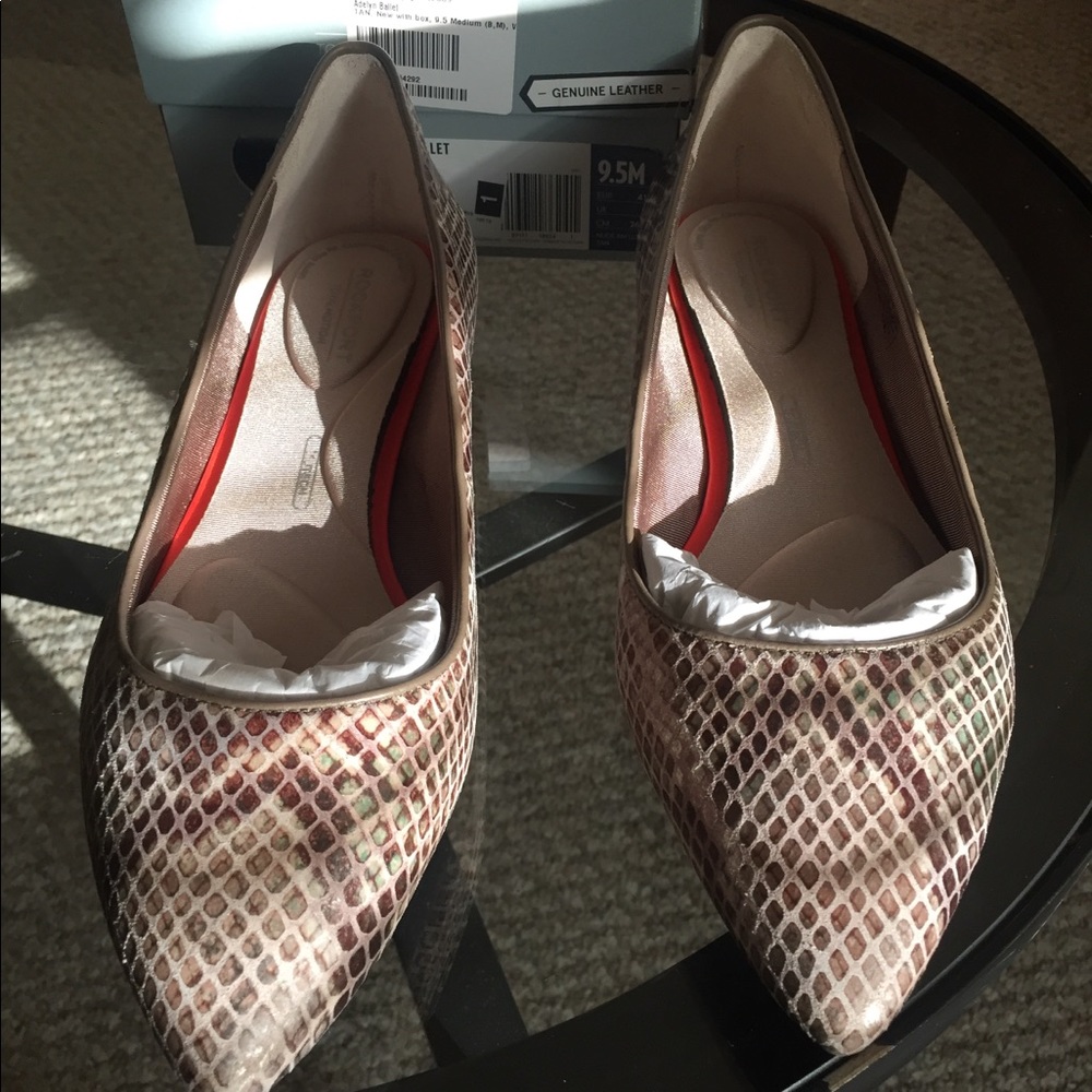 NIB ROCKPORT Adelyn Snakeskin Ballet Flats sz 9.5 - Picture 4 of 7